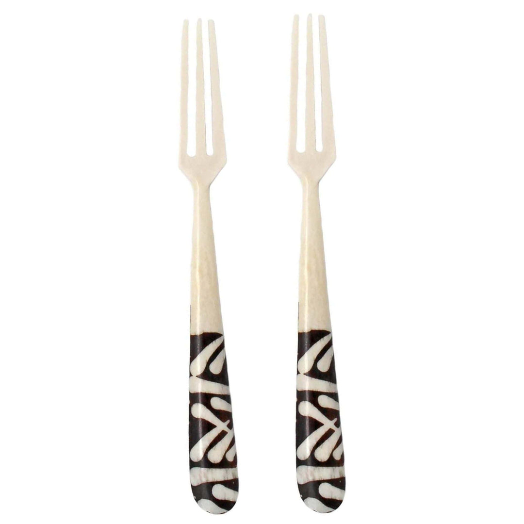 Long Batik Bone Fork - Set of 2