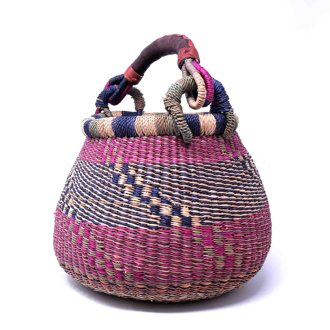 Small Bolga Pot Basket - Assorted