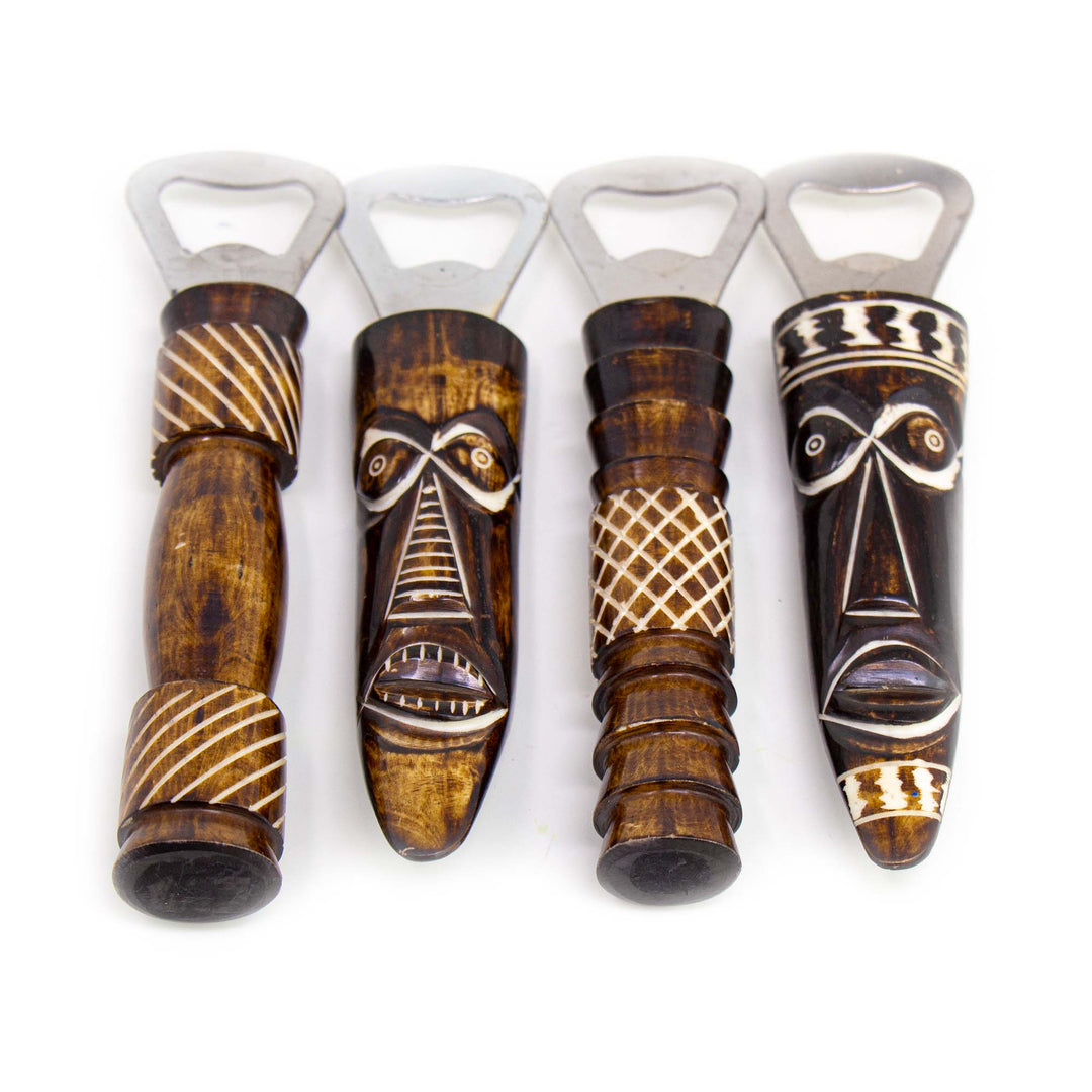 African Bone Bottle Opener - Tiki - Assorted