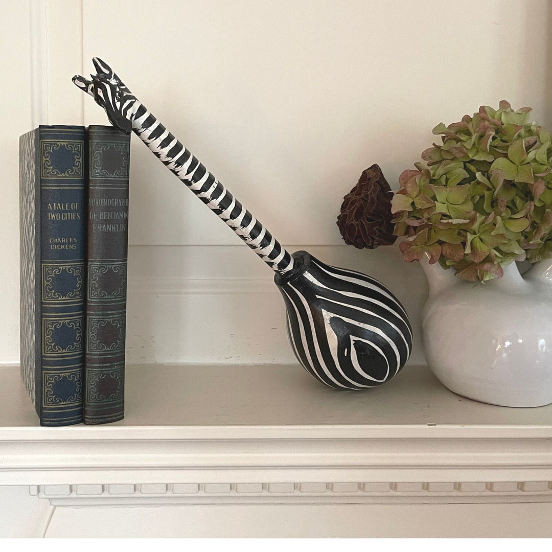 Zebra Gourd Shaker