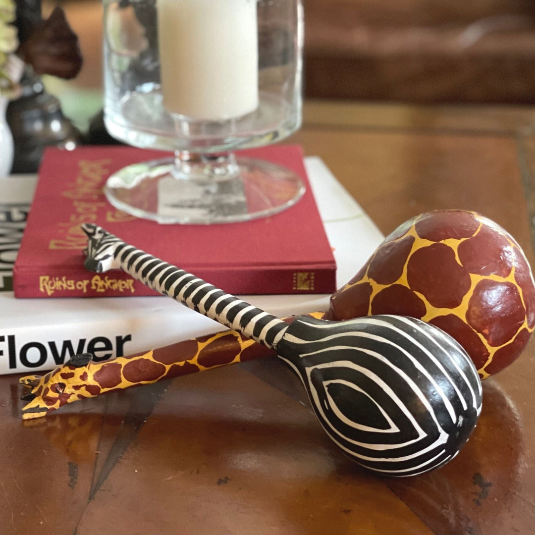 Zebra Gourd Shaker