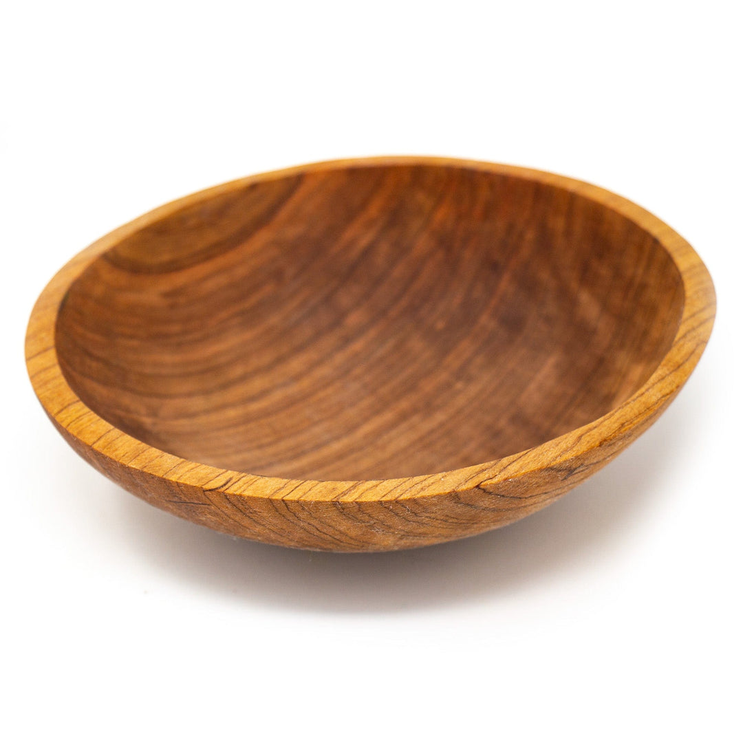 Rustic Olive Wood Bowl - 8 inch