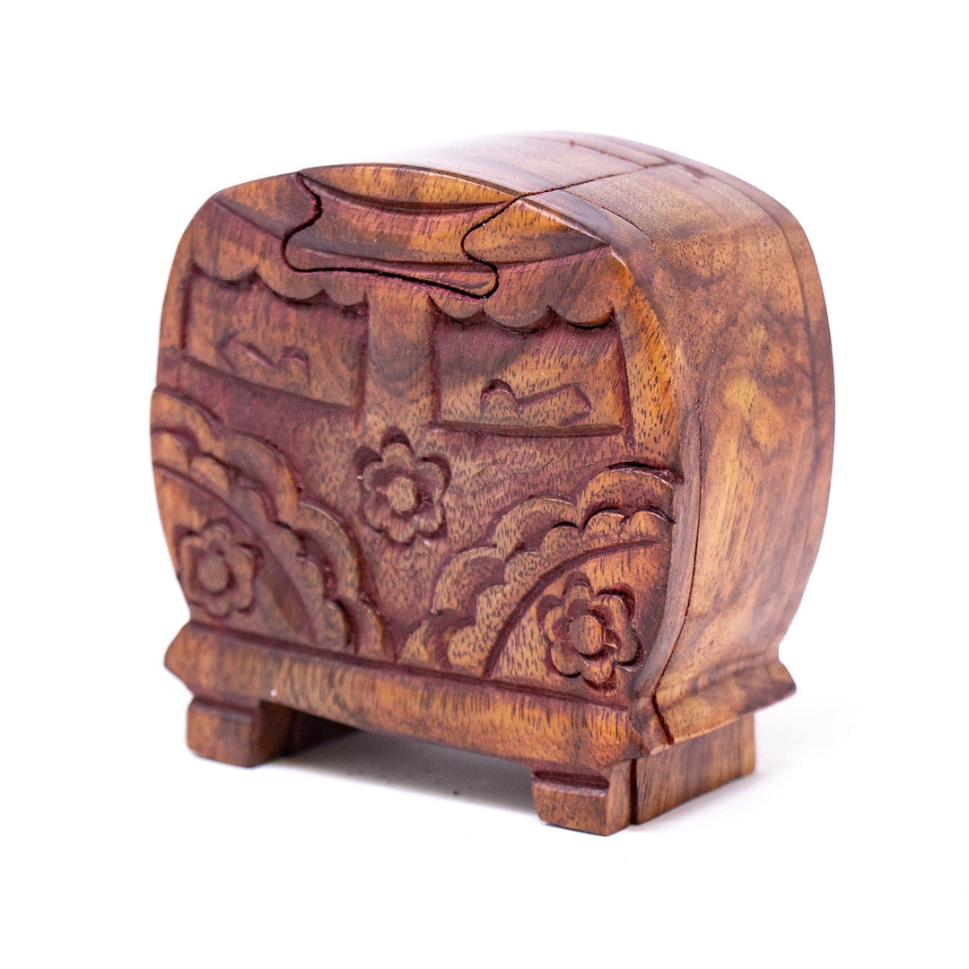 Retro Camper Van Sheesham Wood Puzzle Box