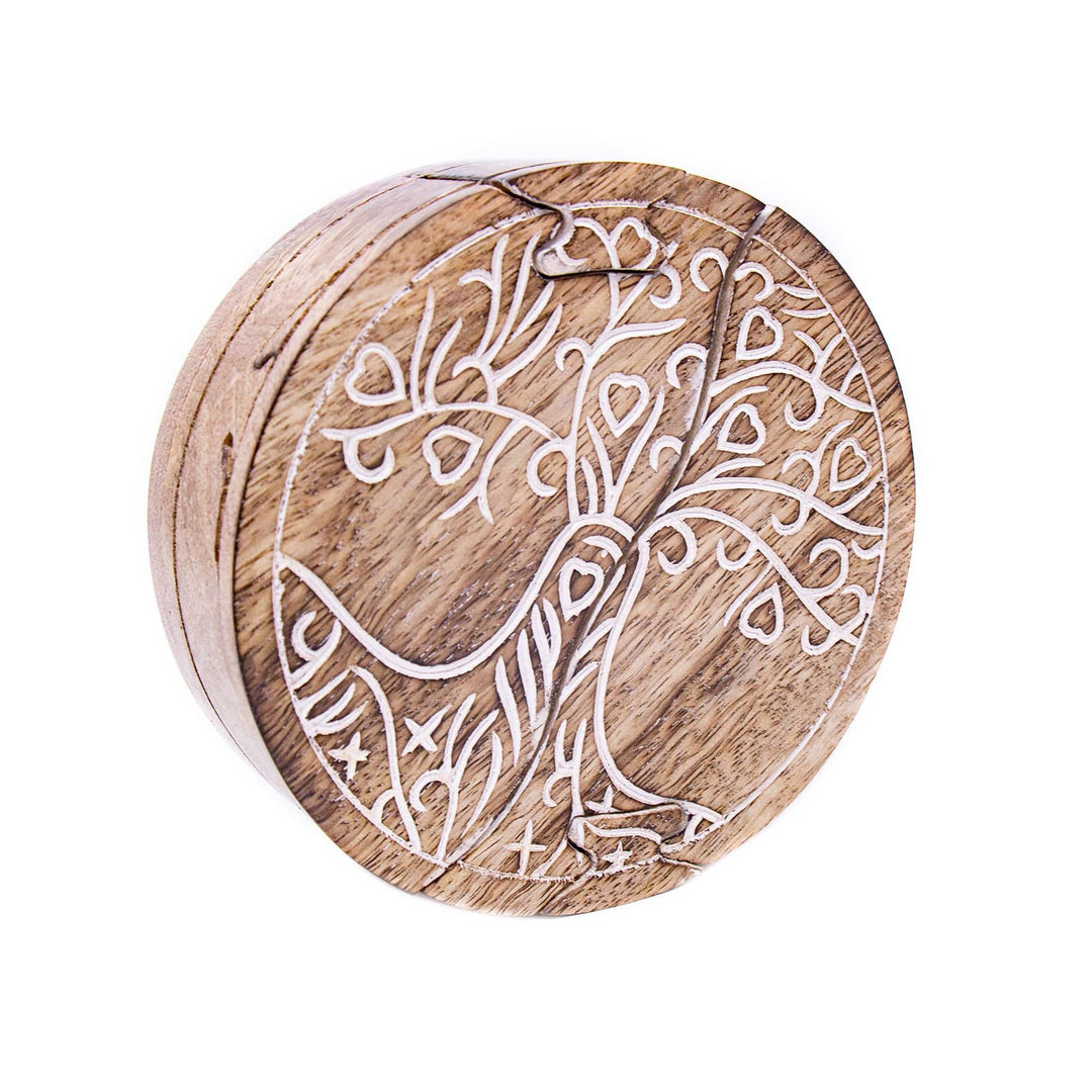 Tree of Life Mango Wood Puzzle Box