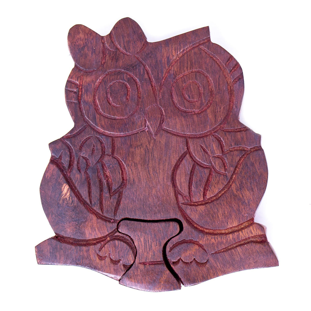 Mama Owl with Babies Sheesham Wood Puzzle Box
