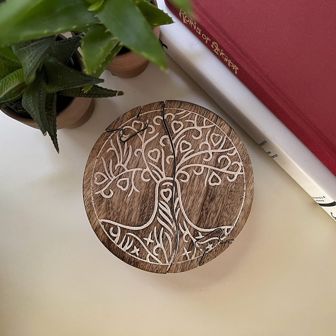 Tree of Life Mango Wood Puzzle Box