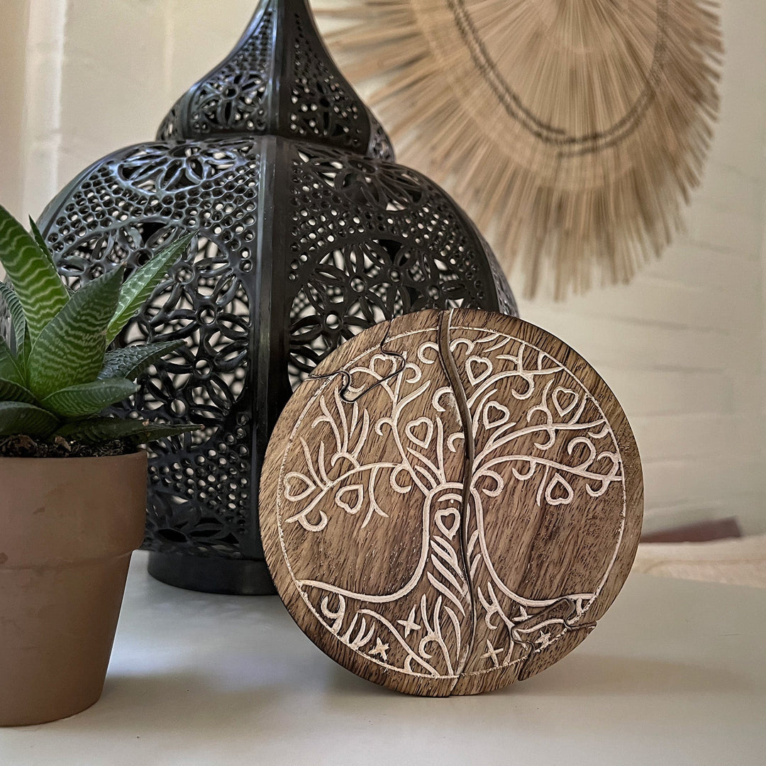 Tree of Life Mango Wood Puzzle Box