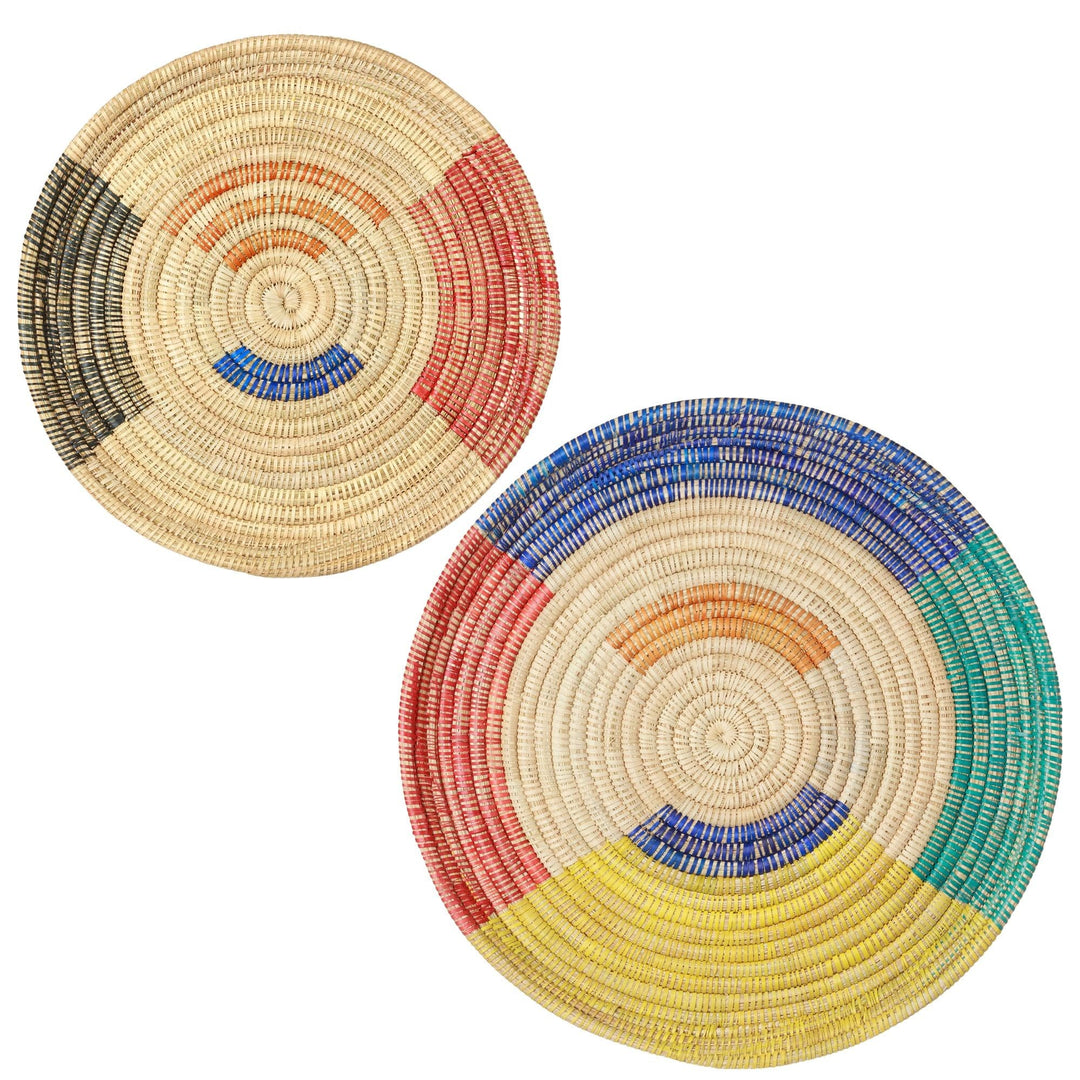 Medium and Large Palm Tray Wall Art Set