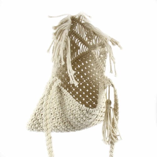 Macrame Shoulder Bag - Cream