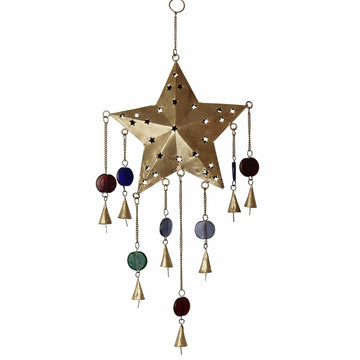Handcrafted Ornate Star Chime - Recycled Iron