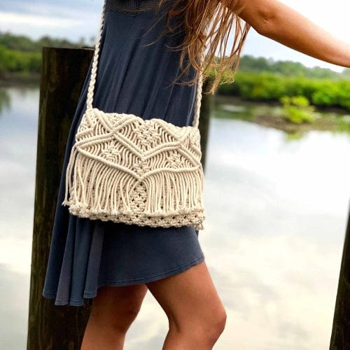 Macrame Shoulder Bag - Cream