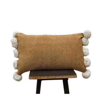 Hand Tufted Embellished Chenille Cushion Cover