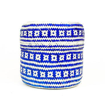 Amapola Handwoven Basket - Blue