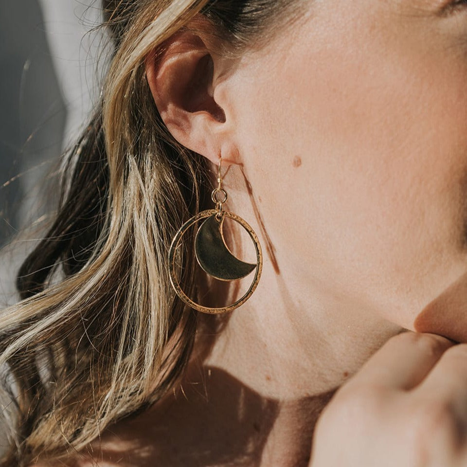 Diya Earrings - Crescent