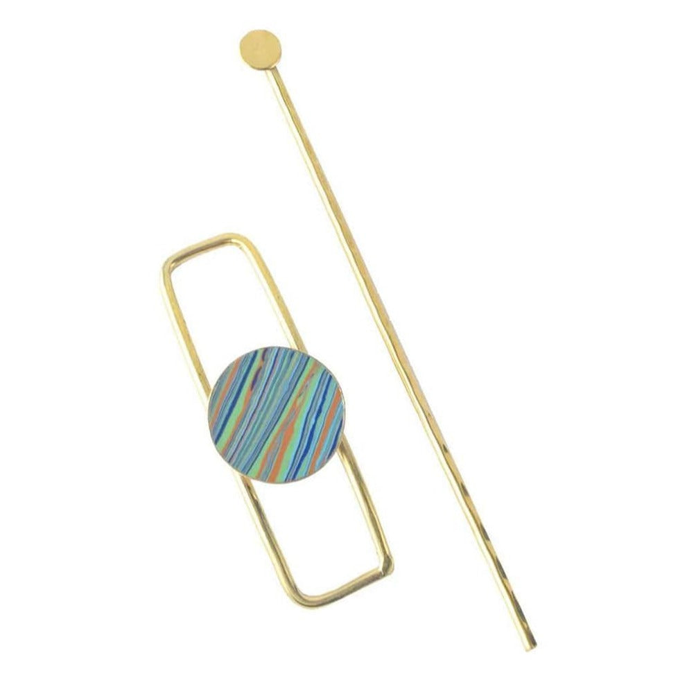 Ria Hair Hoop & Pin - Marble