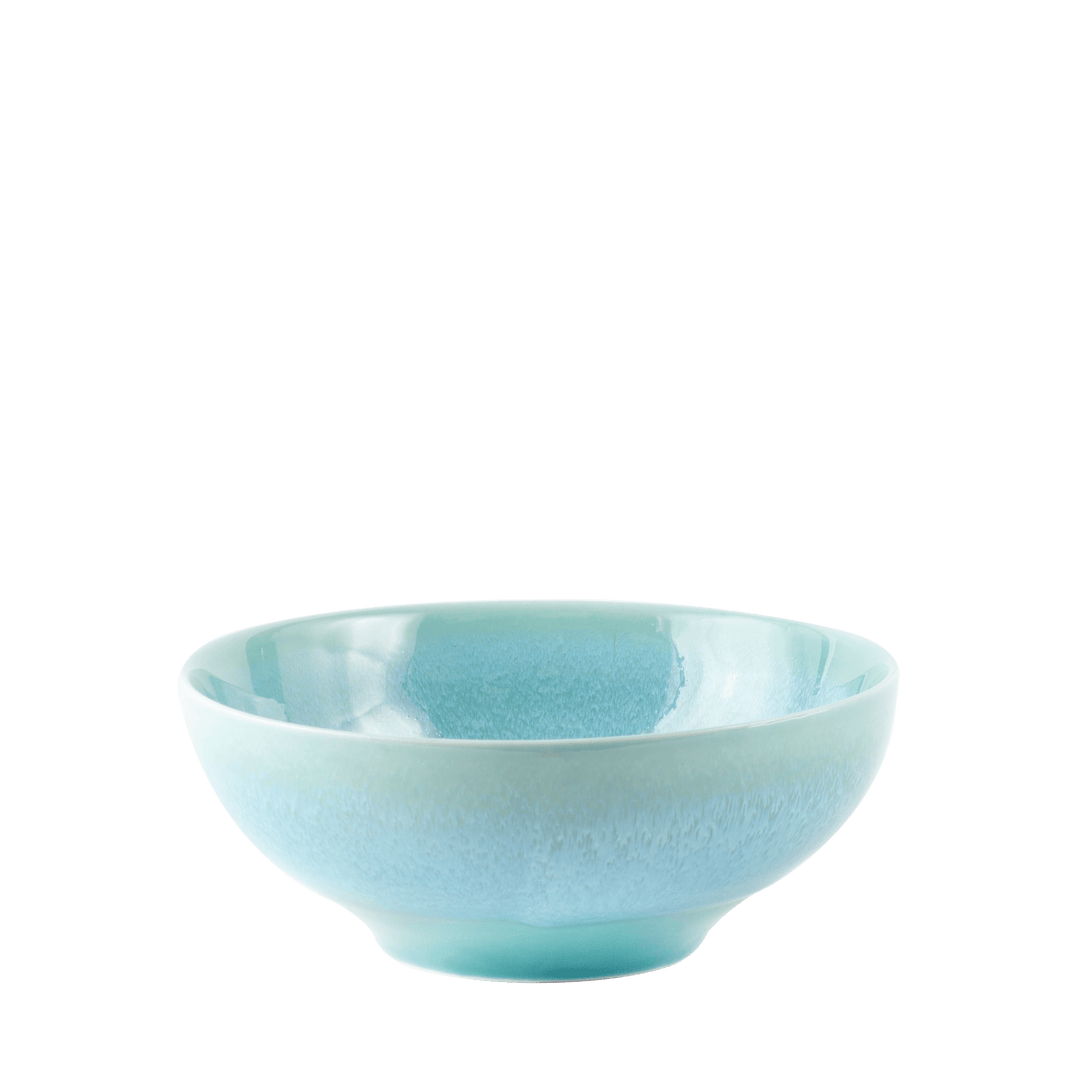 Medium Reactive Glaze Bowl - Turquoise