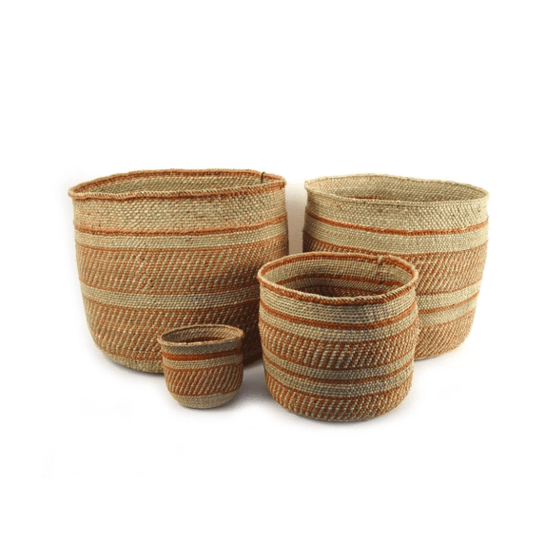 Iringa Traditional Stripe Basket - Auburn XL