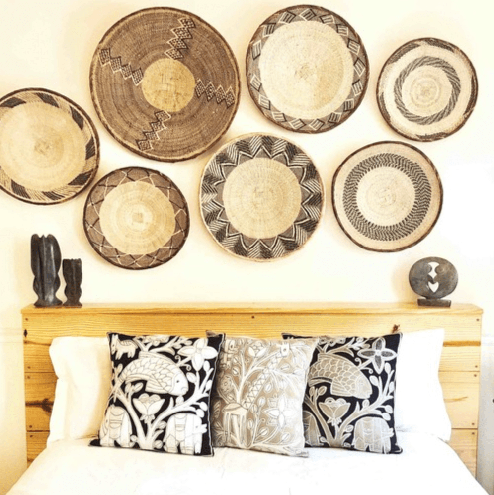 Woven Tonga Basket Wall Art - Assorted Set of 5