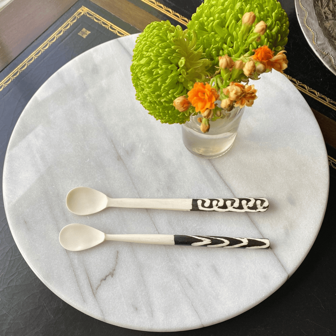 Long Batik Bone Spoon - Set of 2