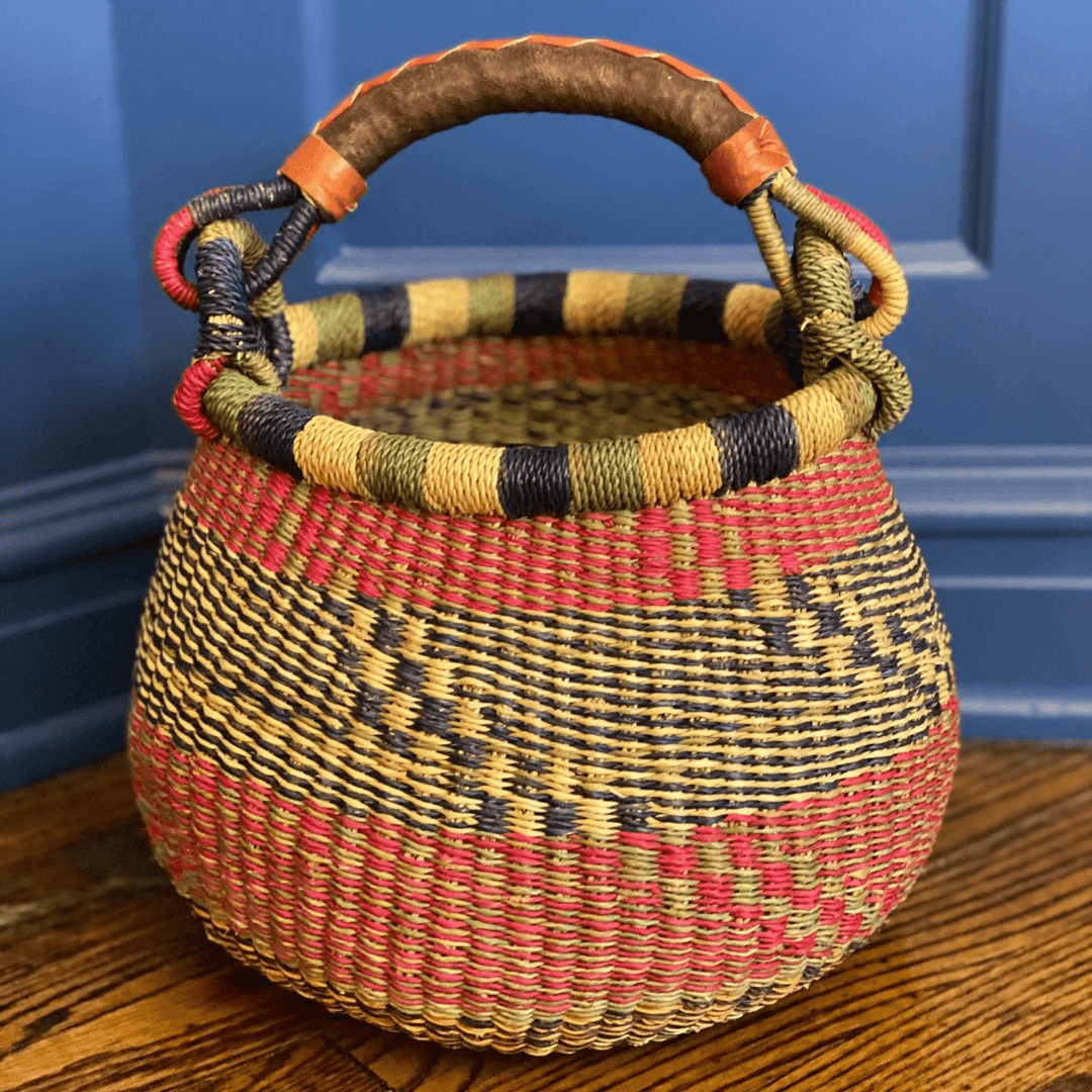 Small Bolga Pot Basket - Assorted