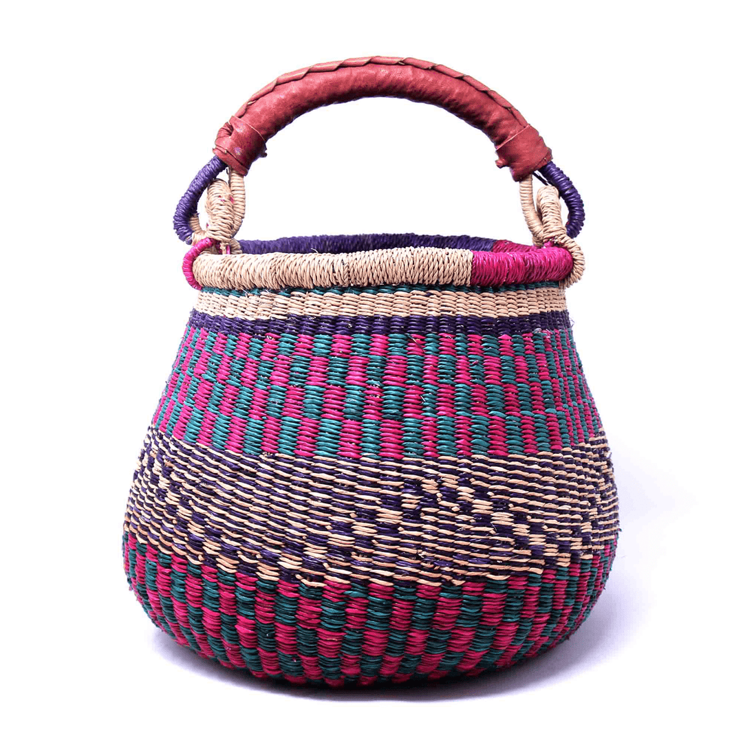 Small Bolga Pot Basket - Assorted