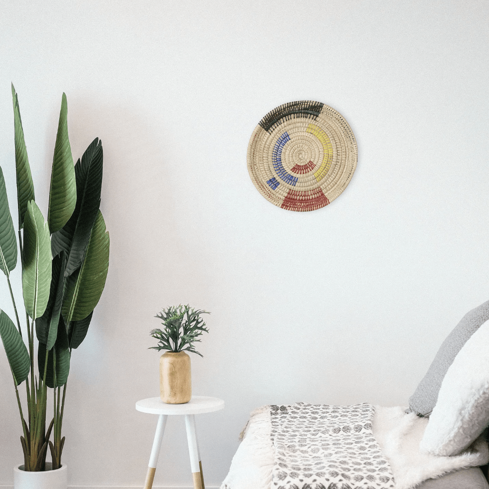 Small Palm Tray Plate Wall Art