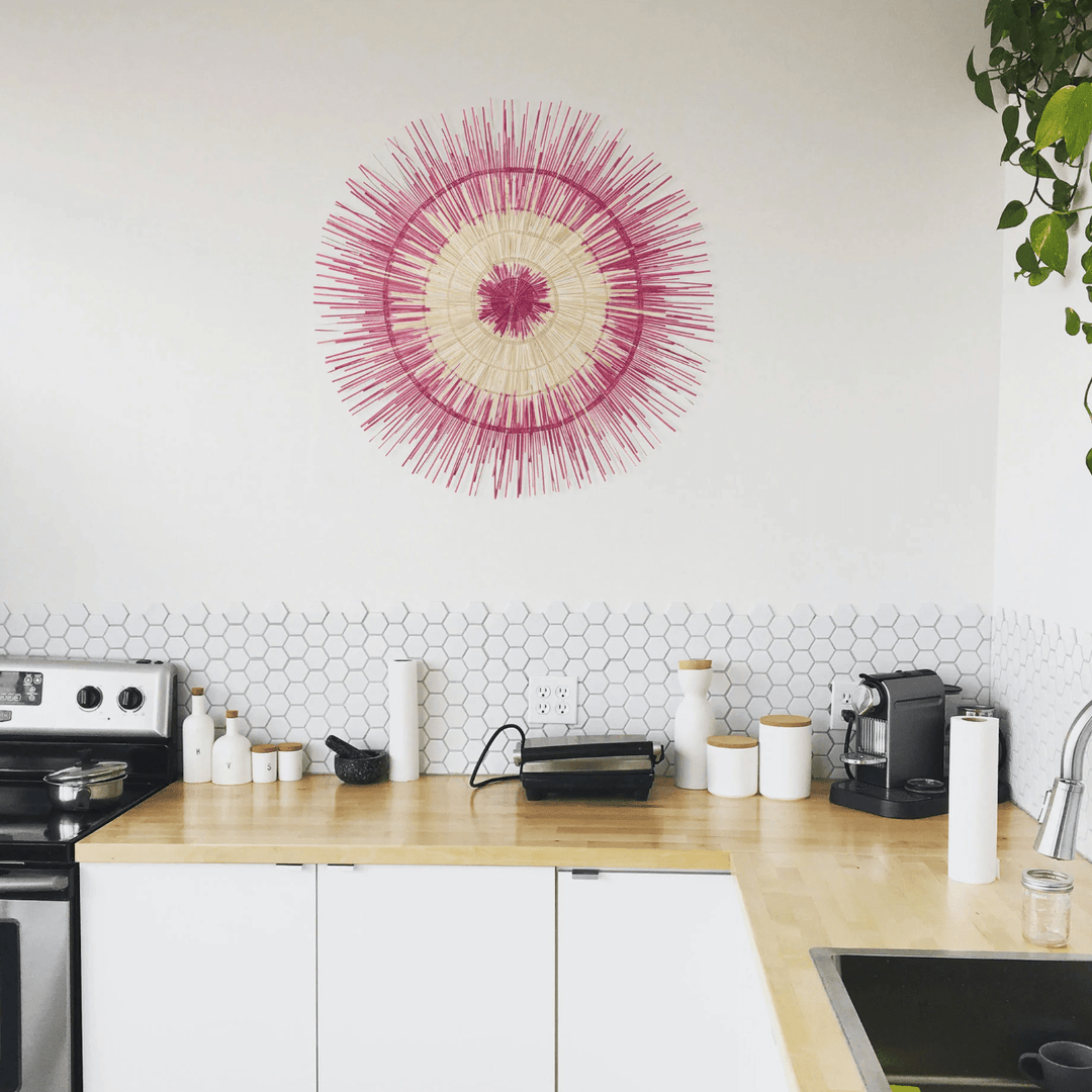 Large Palm Sun Circle - Pink