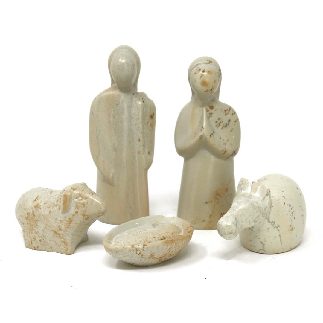 Soapstone Holy Family Nativity - 5-Piece Set