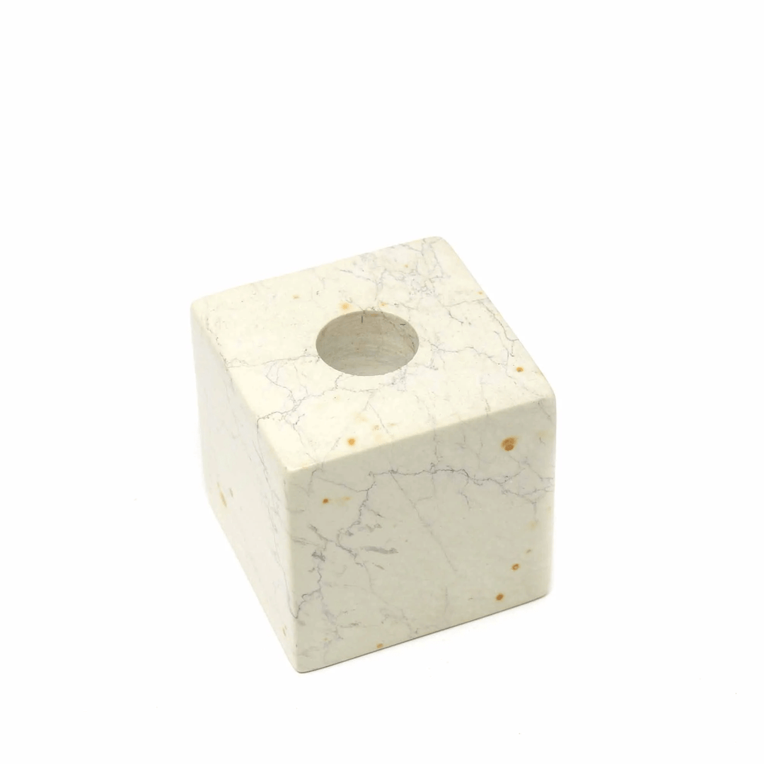 Soapstone Cube Candle Holder - Set of 2