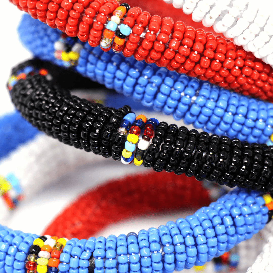 Maasai Bead Bangles - Set of 2 - Assorted