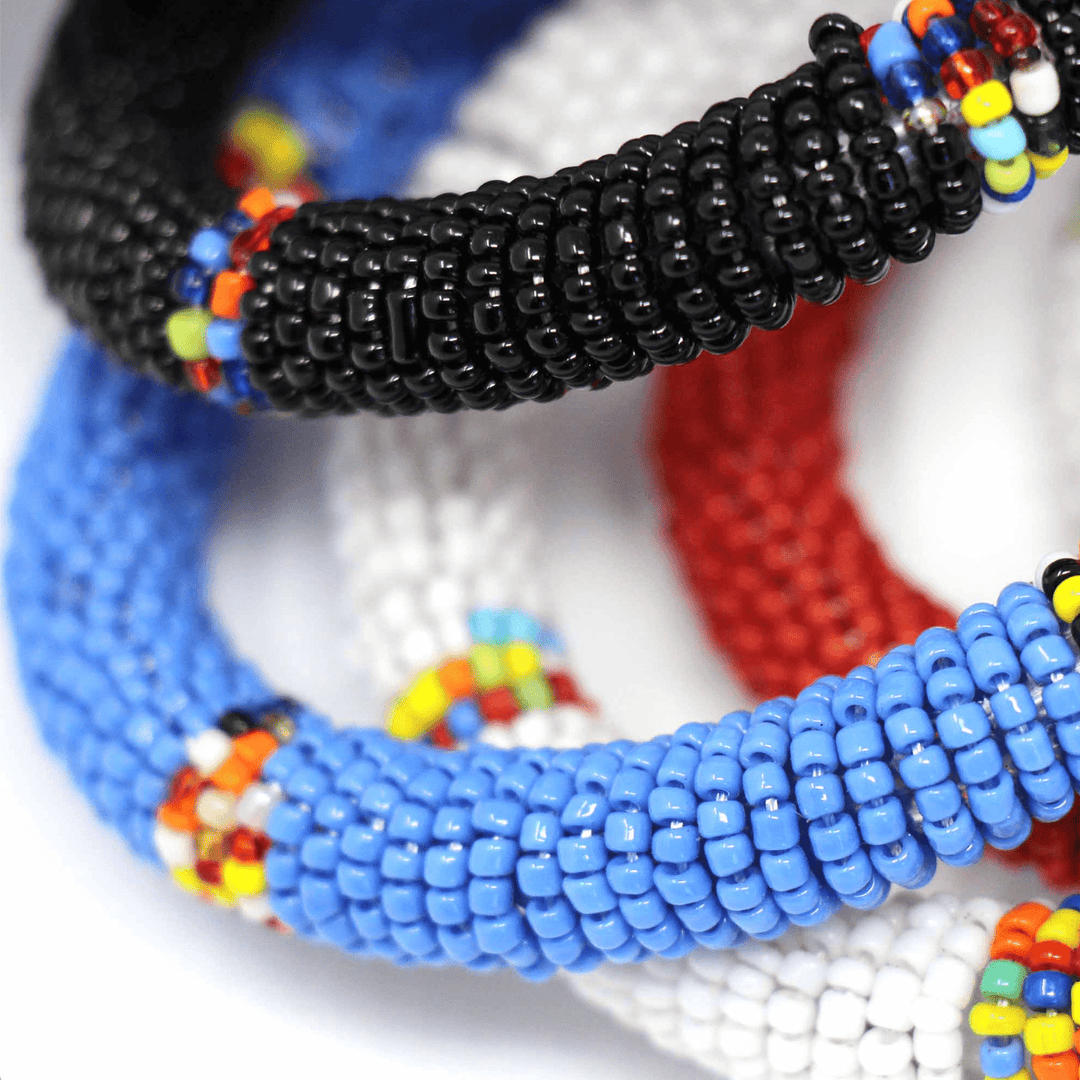 Maasai Bead Bangles - Set of 2 - Assorted