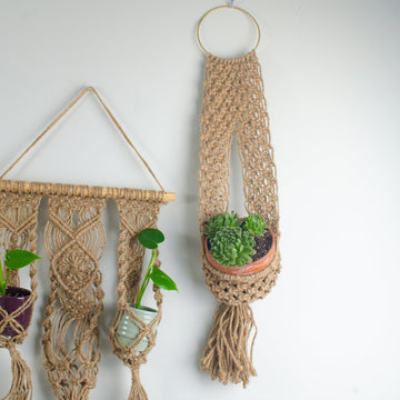 Single Ring Jute Planter Hanger