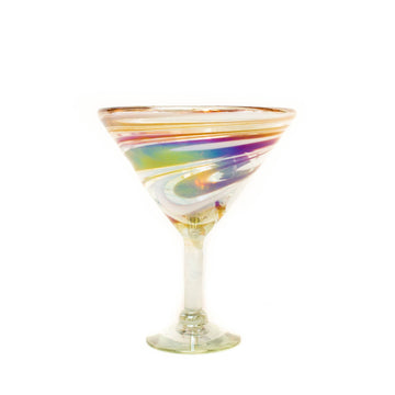 Extra Large Martini Glass - Tropical Swirl