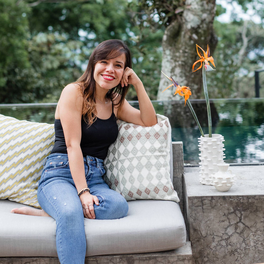 Handblown Recycled Glass and Wood Coffee Set