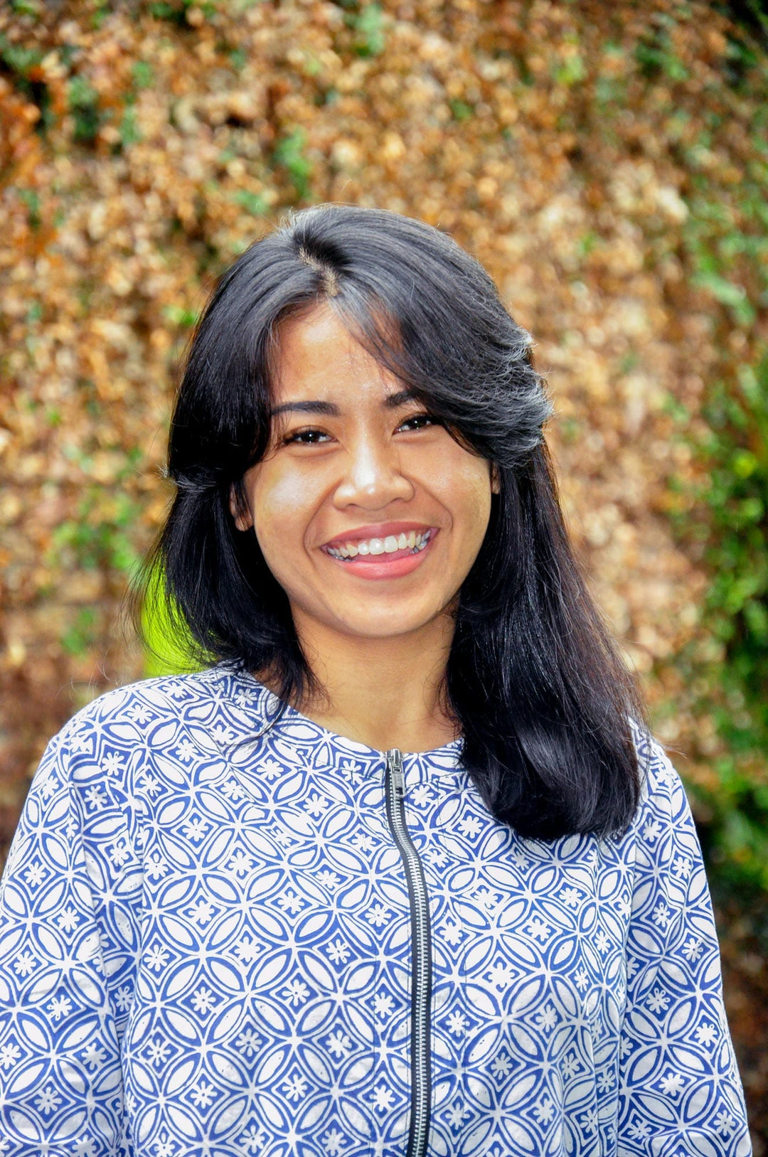 Handmade Palm Leaf Fiber Clutch Handbag Indonesia in Blue - Trance in Navy Blue