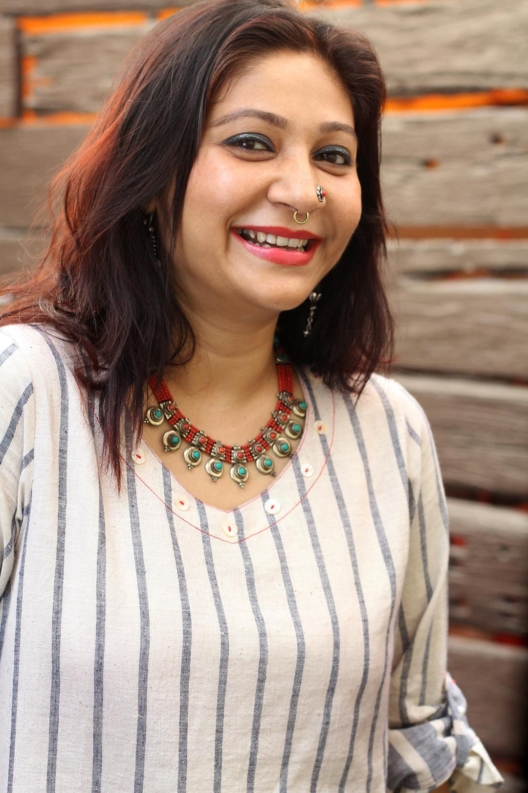 100% Silk Shawl in Peach Gold and Red with Leaf Theme - Mount Harriet Sunrise