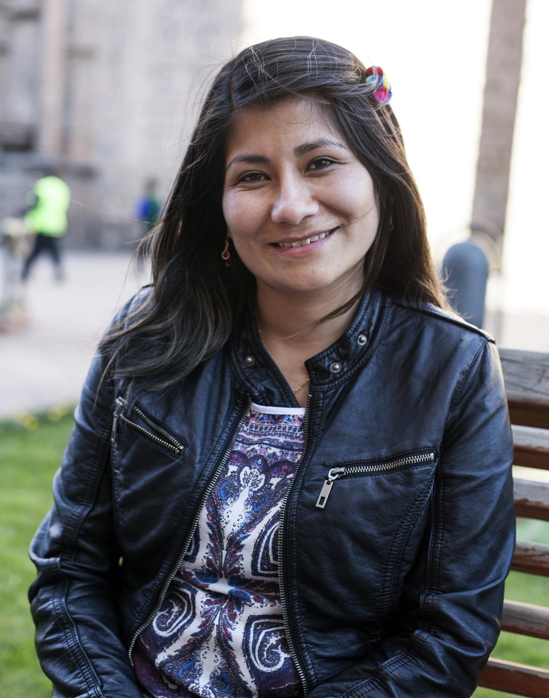 Handmade Leather and Wool Camera Strap - Inca Adventure