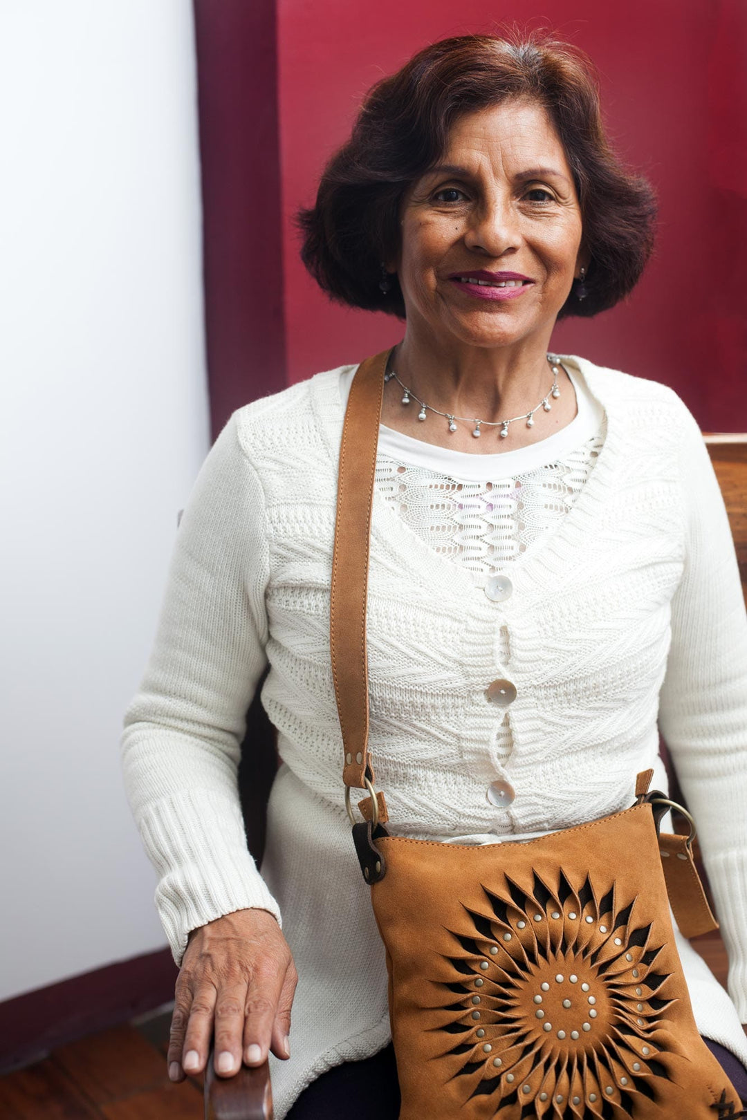 Wool Accented Turquoise Suede Coin Purse from Peru - Inca Turquoise