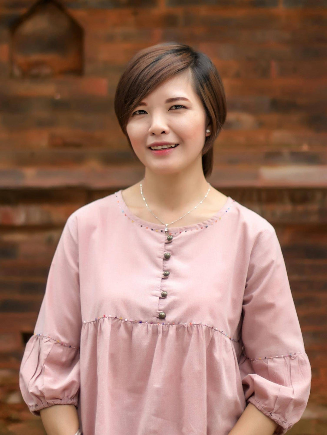 Lapis Lazuli and Silver Beaded Bracelet with Hexagon Pendant - Blue Hexagon