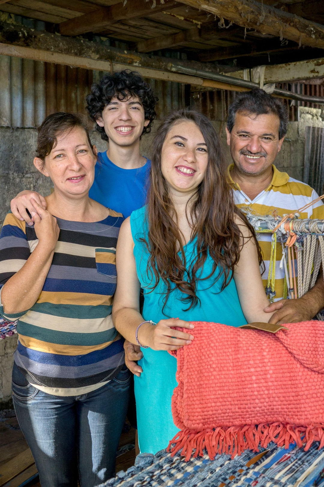 Striped Handwoven Recycled Cotton Blend Single Hammock - Relaxing Summer