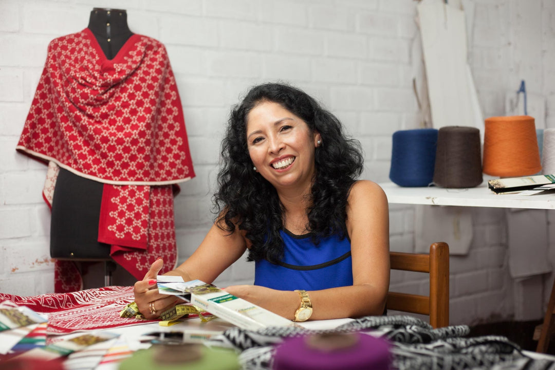 Knit Reversible Baby Alpaca Scarf in Honey and Salamander - Warm Trends
