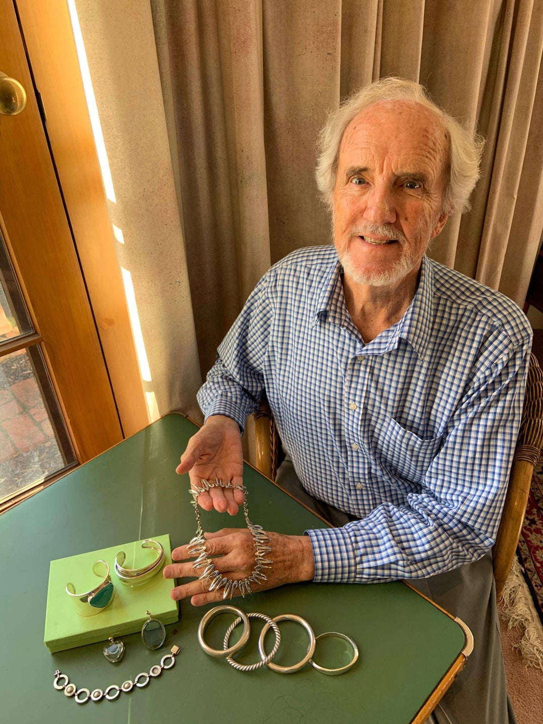 Wavy Sterling Silver Pendant - Waves and Equilibrium