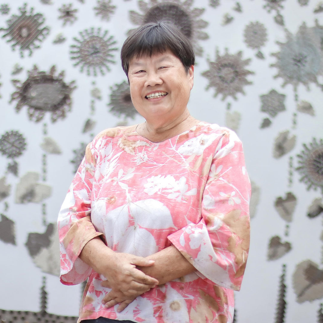 Cotton and Acrylic Azalea Ornament with Raintree Wood Beads - Happy Azalea Home