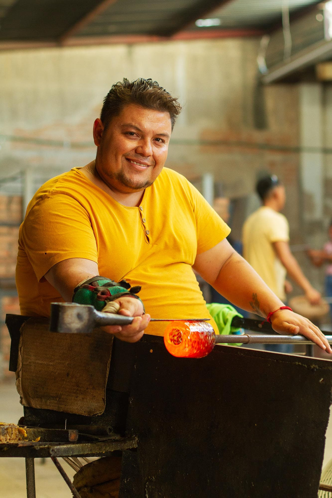 Handblown Recycled Glass Carafe and Cup Set in White (Pair) - White Spots