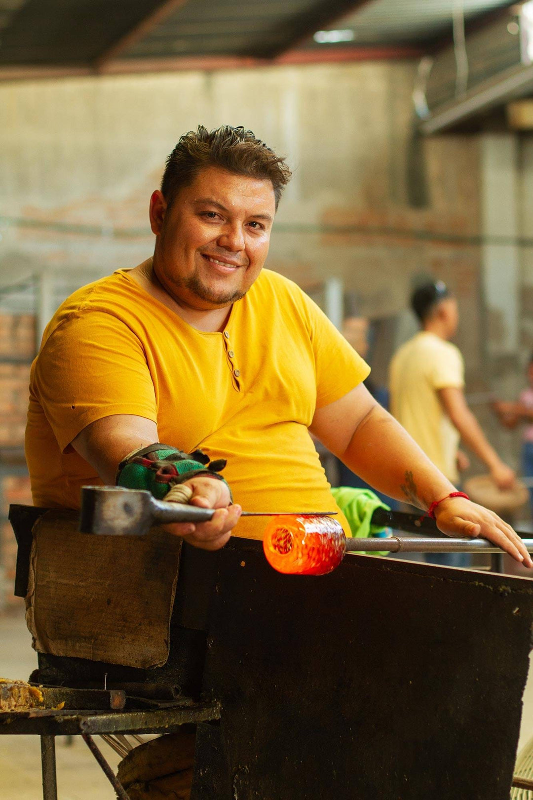 2-Piece Set of Recycled Glass Handblown Carafe and Glass - Cheers