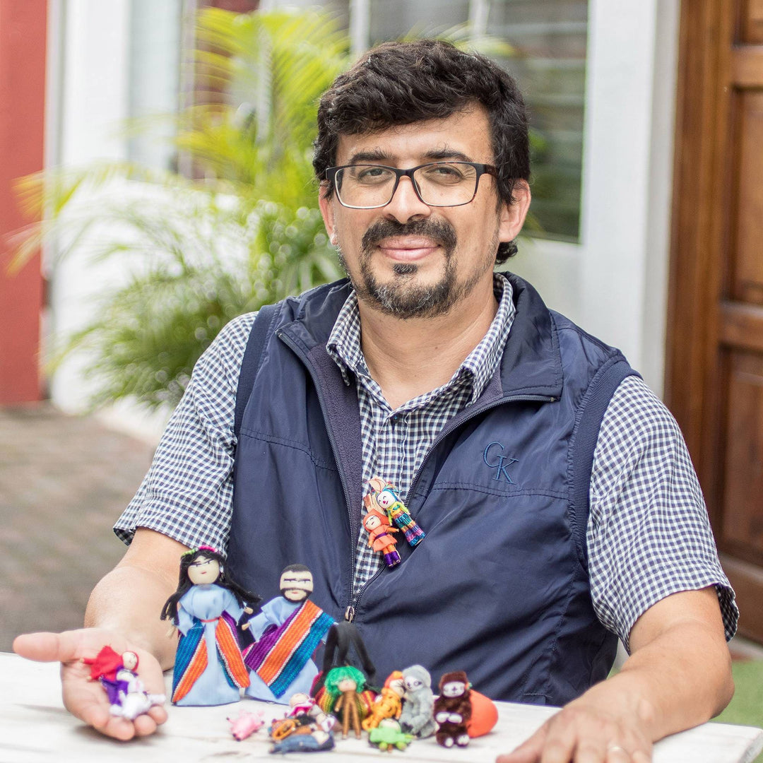 Set of 4 Cotton and Cibaque Animal Worry Dolls - My Jungle Friends