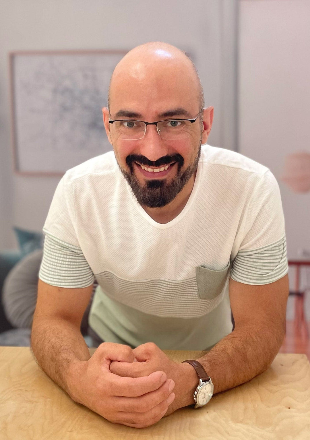 Handcrafted Wood and Resin Domed Ring in Green and Gold - Unparalleled Beauty