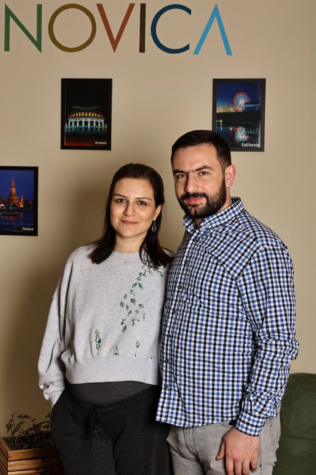 Geometric Accented Brown 100% Suede Passport Holder - Emblem of Adventures