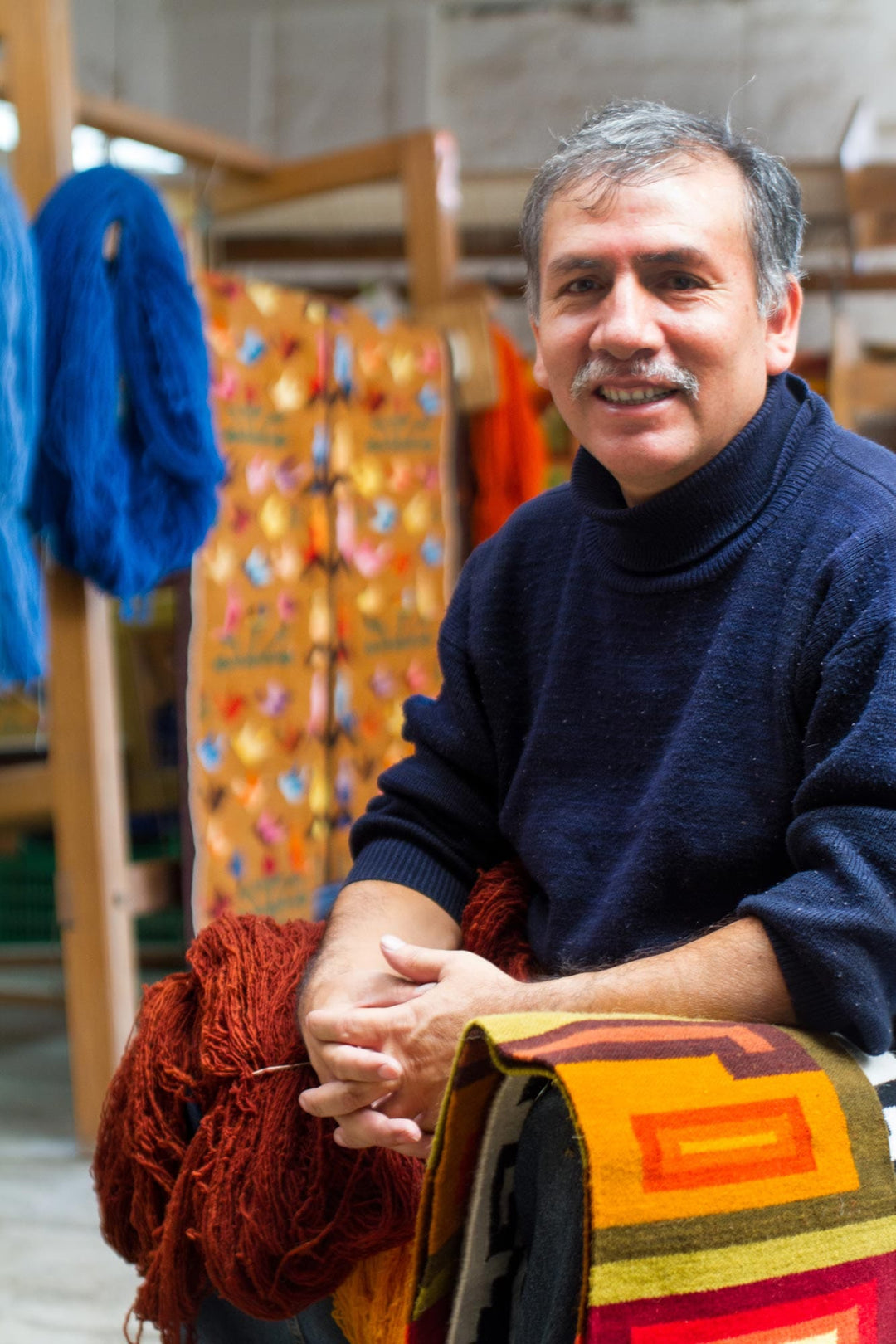 Handwoven Wool Blend Bird-Themed Table Runner from Peru - Songs of the Countryside