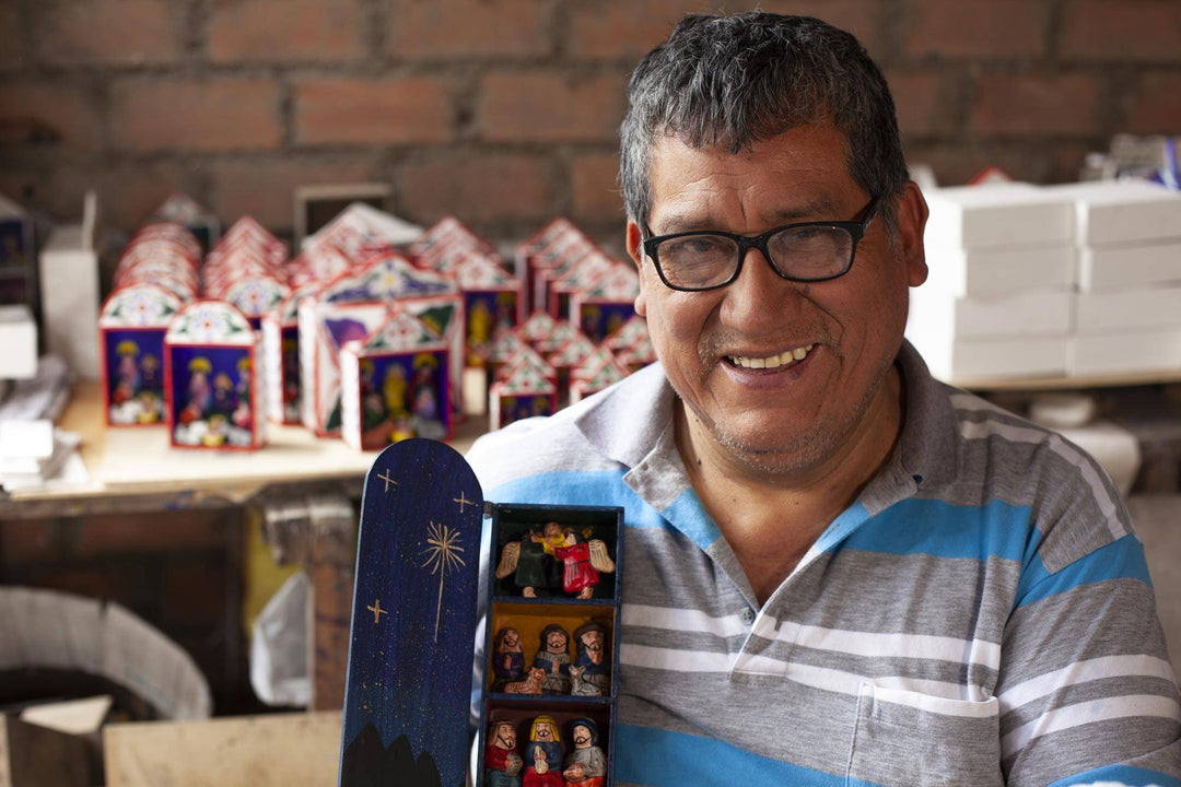 Retablo-Style Folk Art Mirror - Chapel of Bethlehem